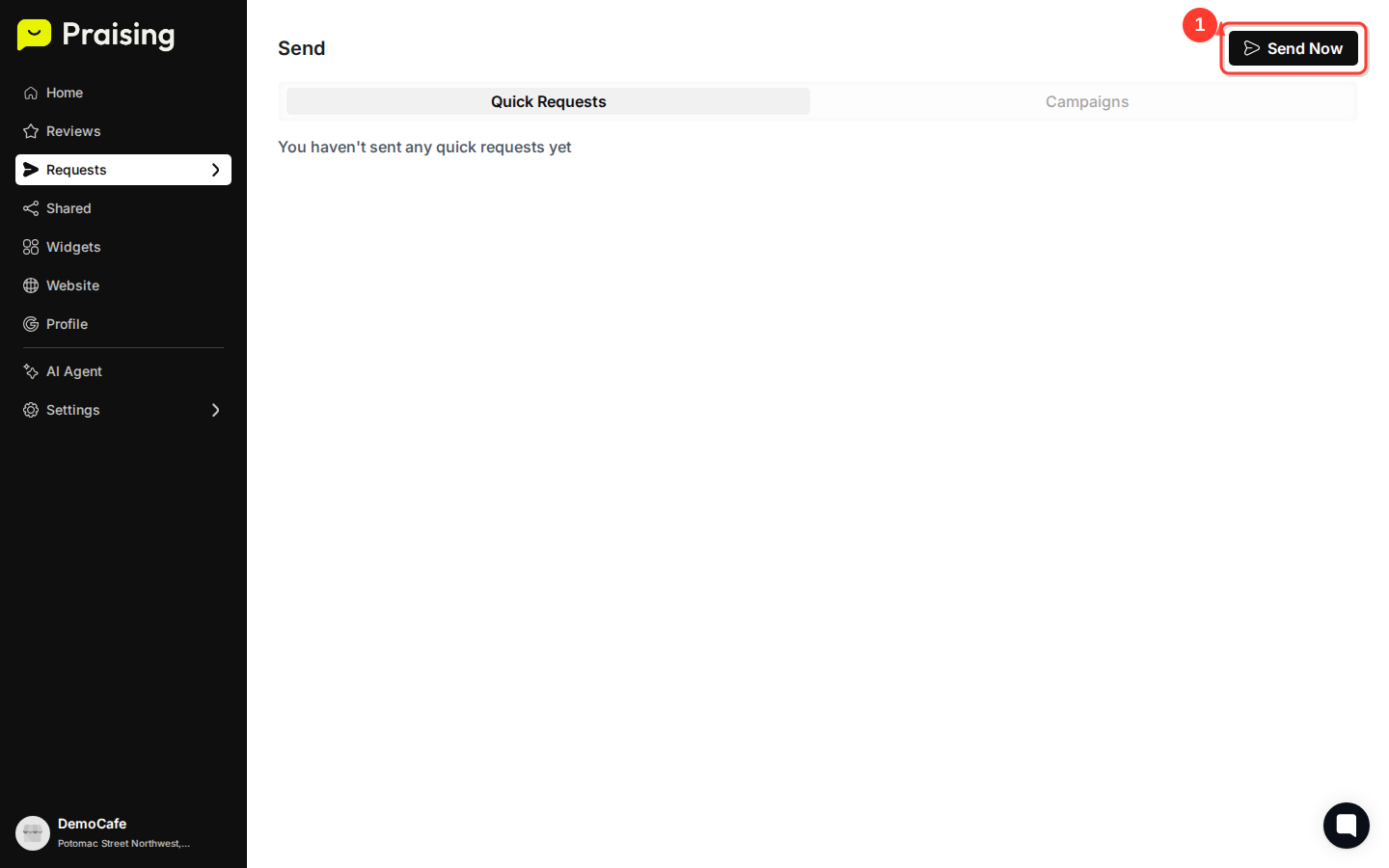 SCROLL DOWN then highlight the review section and final send controls