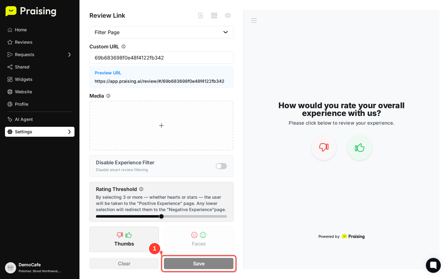 SCROLL DOWN then highlight the Save button