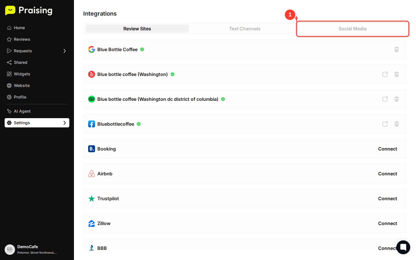 TOGGLE the auto-posting enable switch then highlight the platform-specific posting options