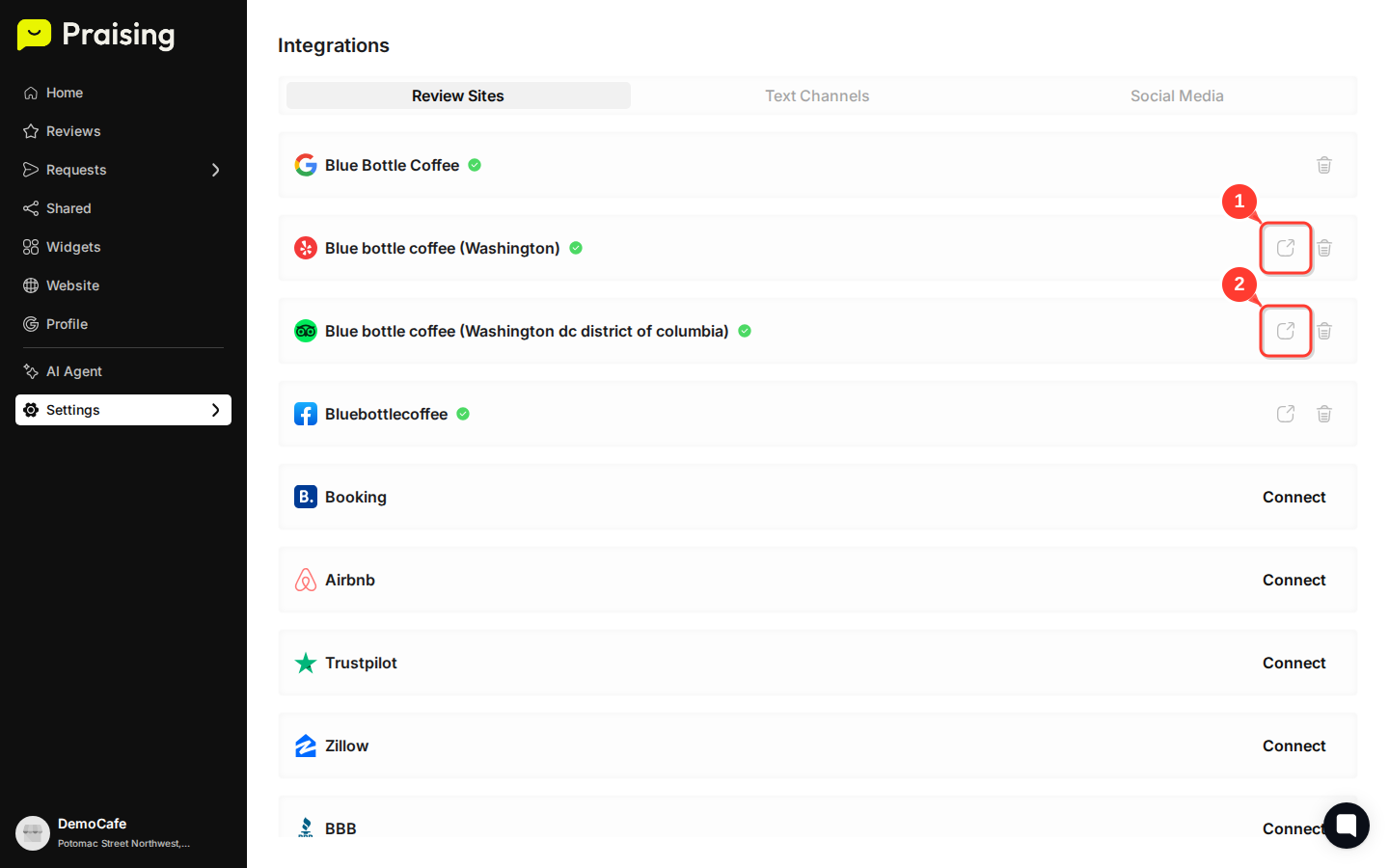 HOVER over edit controls then highlight editable fields and sync indicators