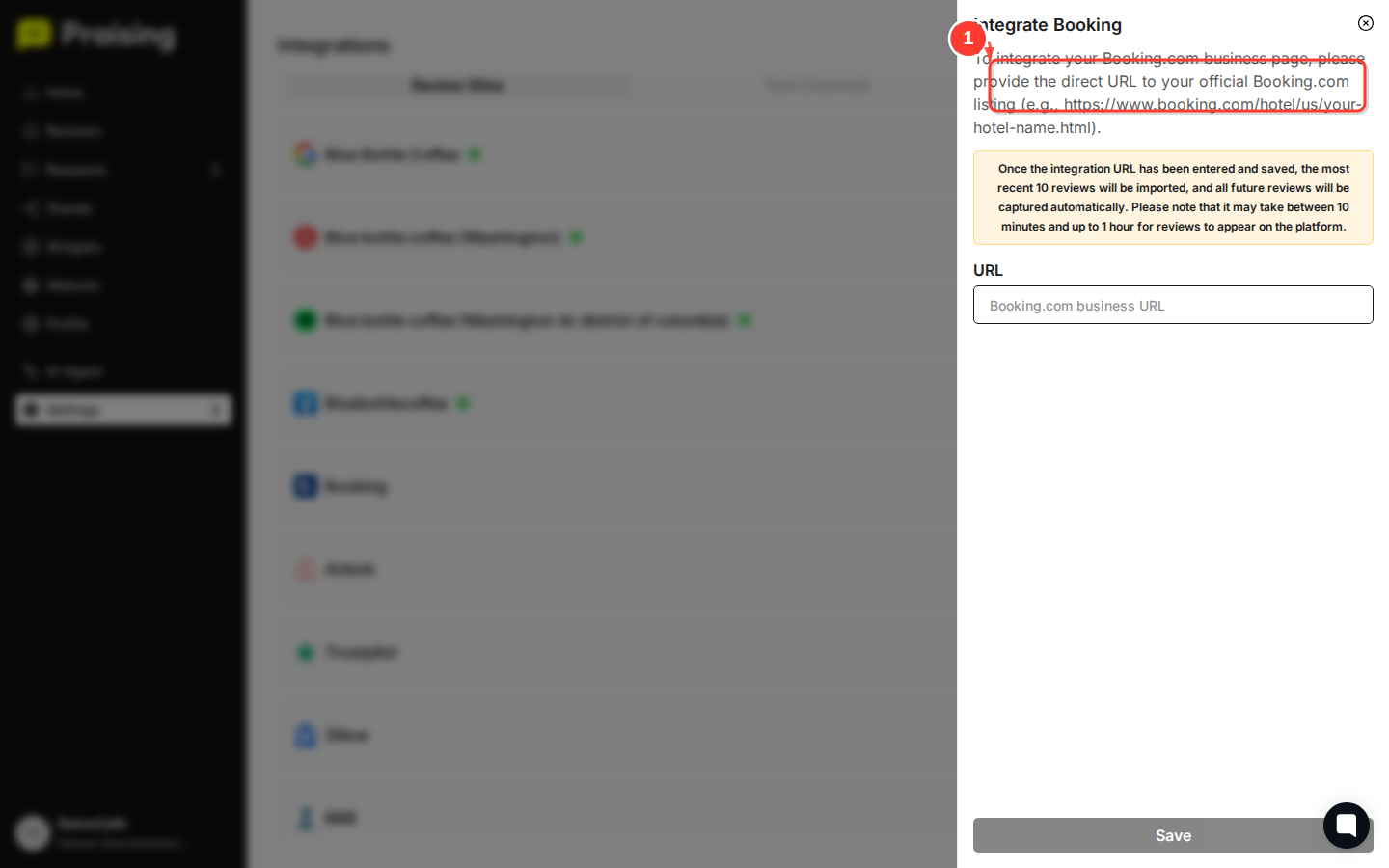 CLICK "Social Media" tab then highlight the social media integration options